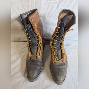 Women's Two-Tone Leather Boots